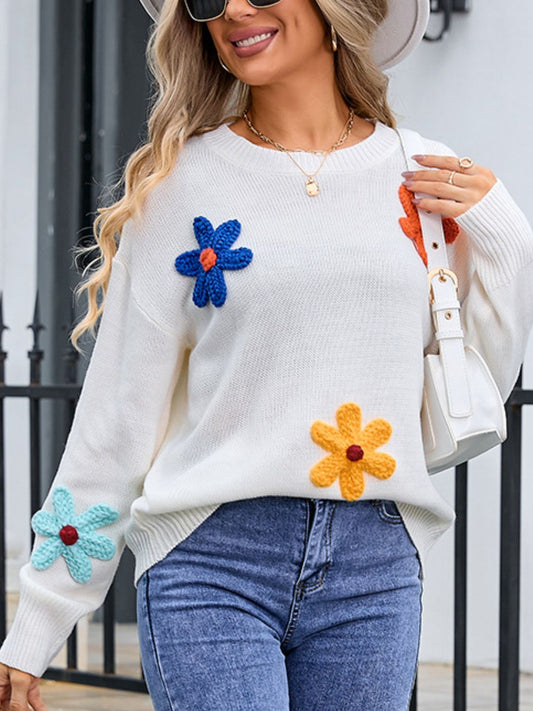 Crochet Flower Sweater