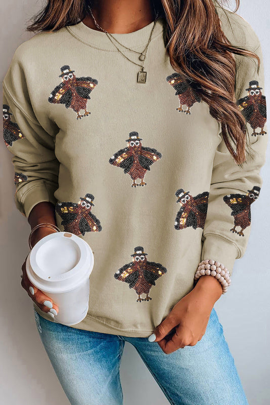 Parchment Turkey Thanksgiving Holiday Sweatshirt