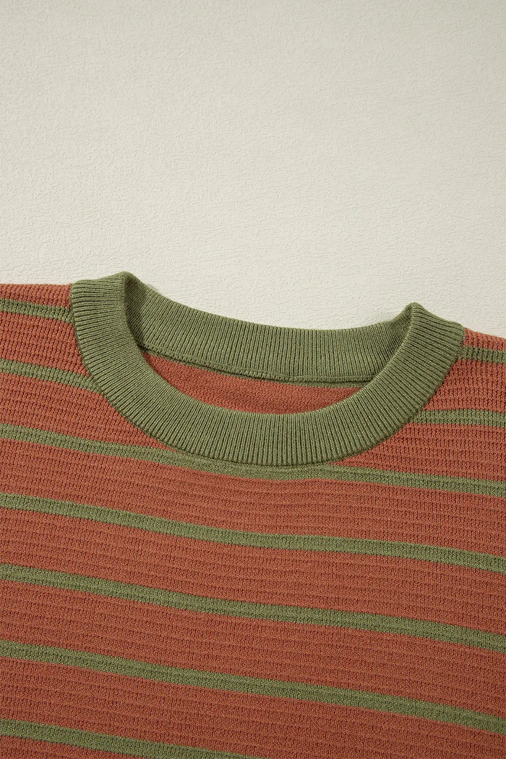 Striped Round Neck Long Sleeve Sweater